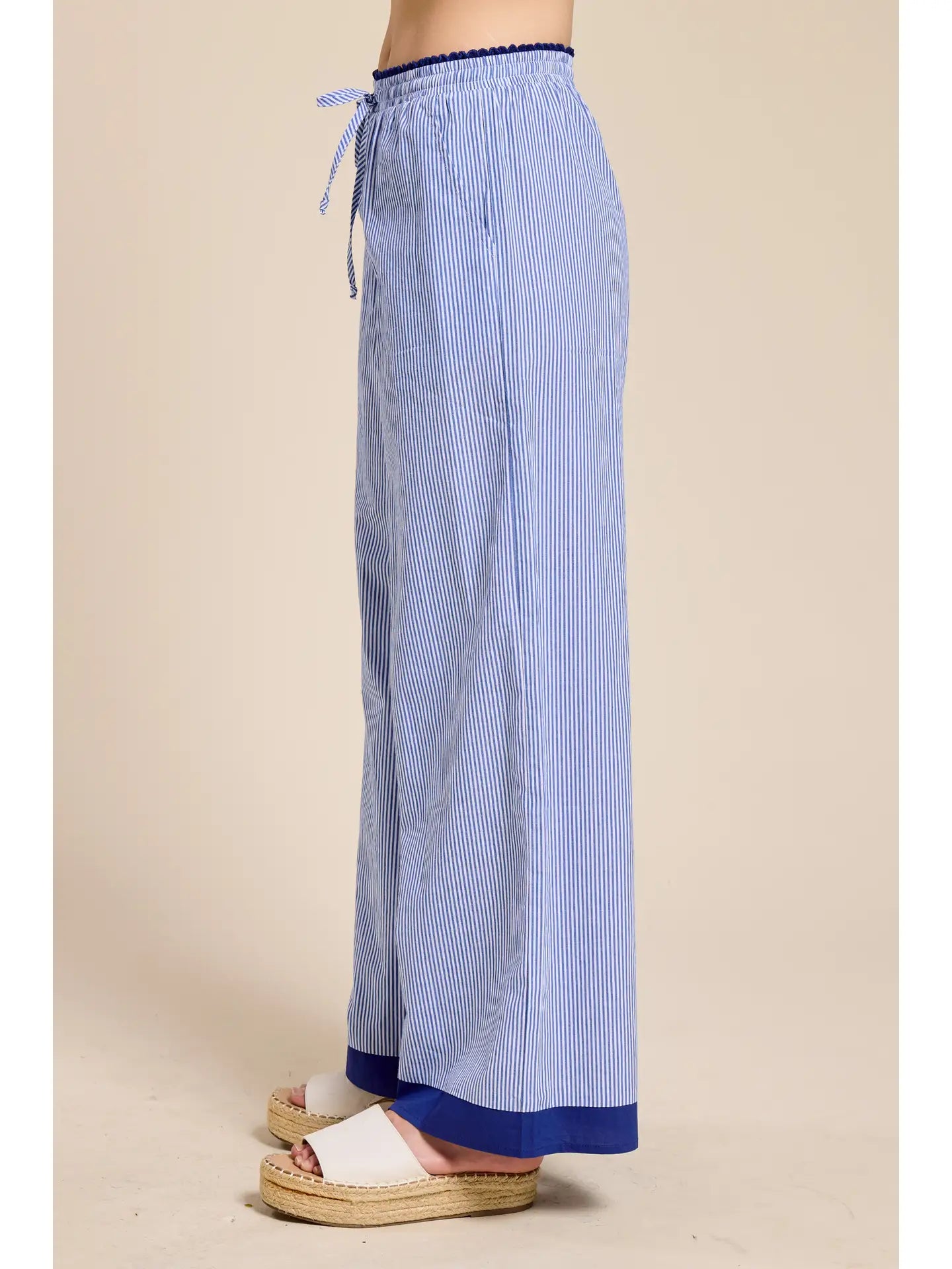 Flat White Sardine Striped Pants