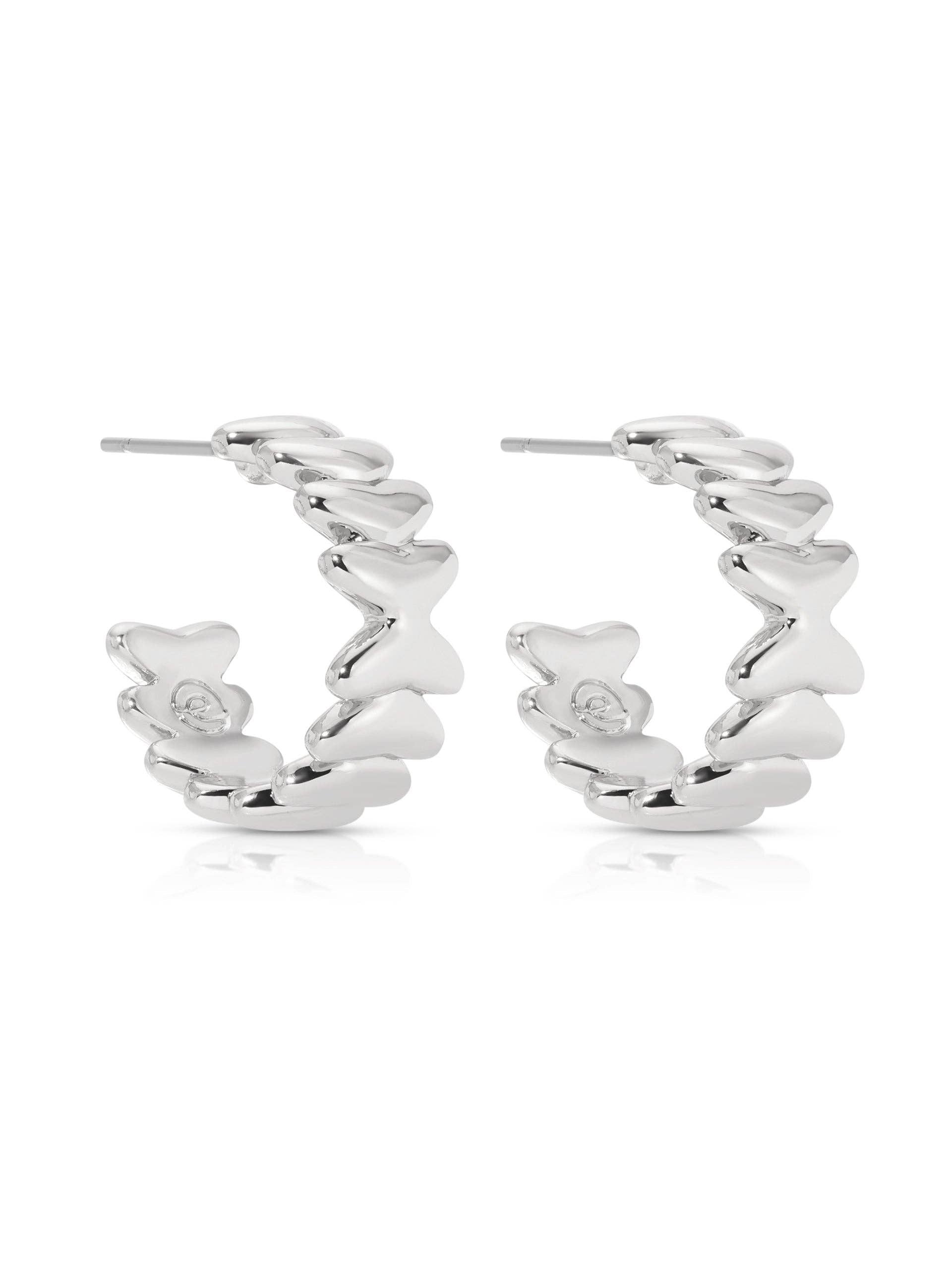 Small Metal Moderna Hoops