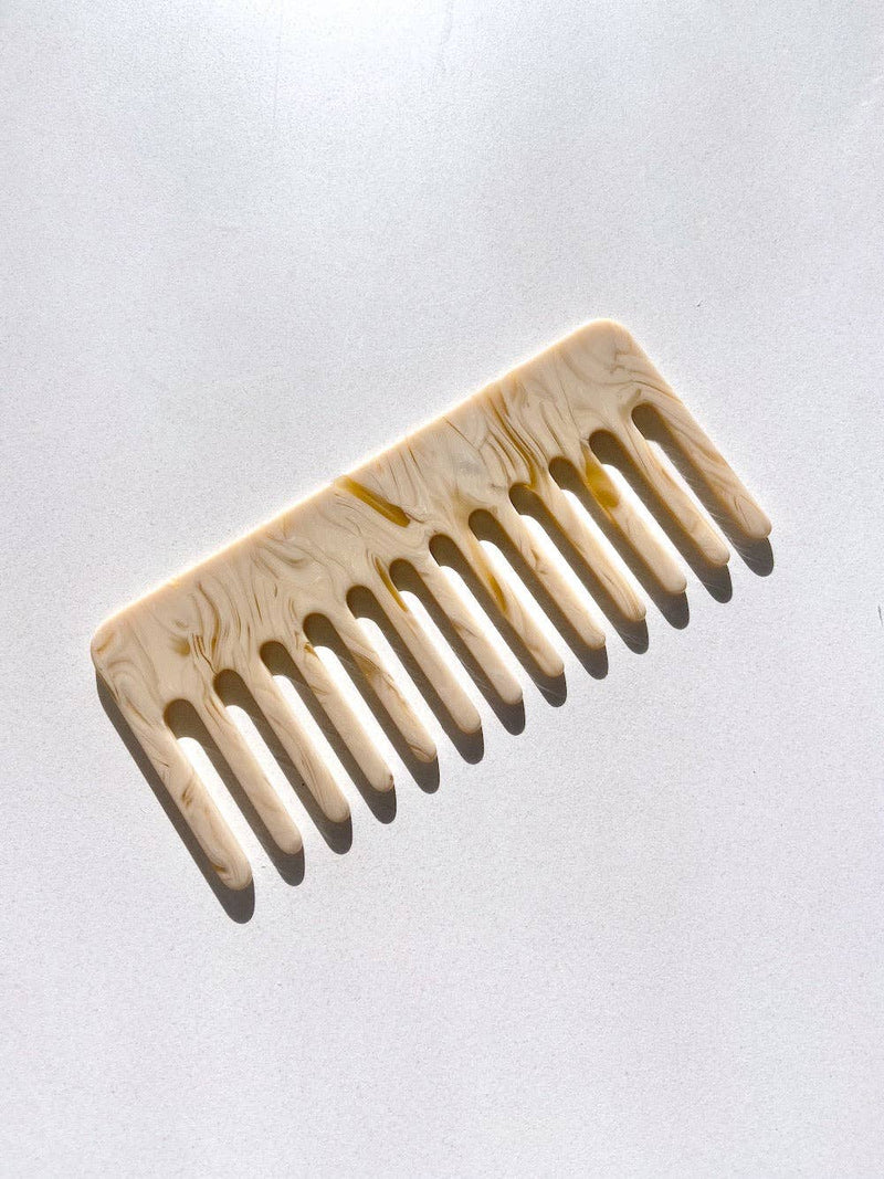 Wide Tooth Acetate Hair Comb | Eco-Friendly