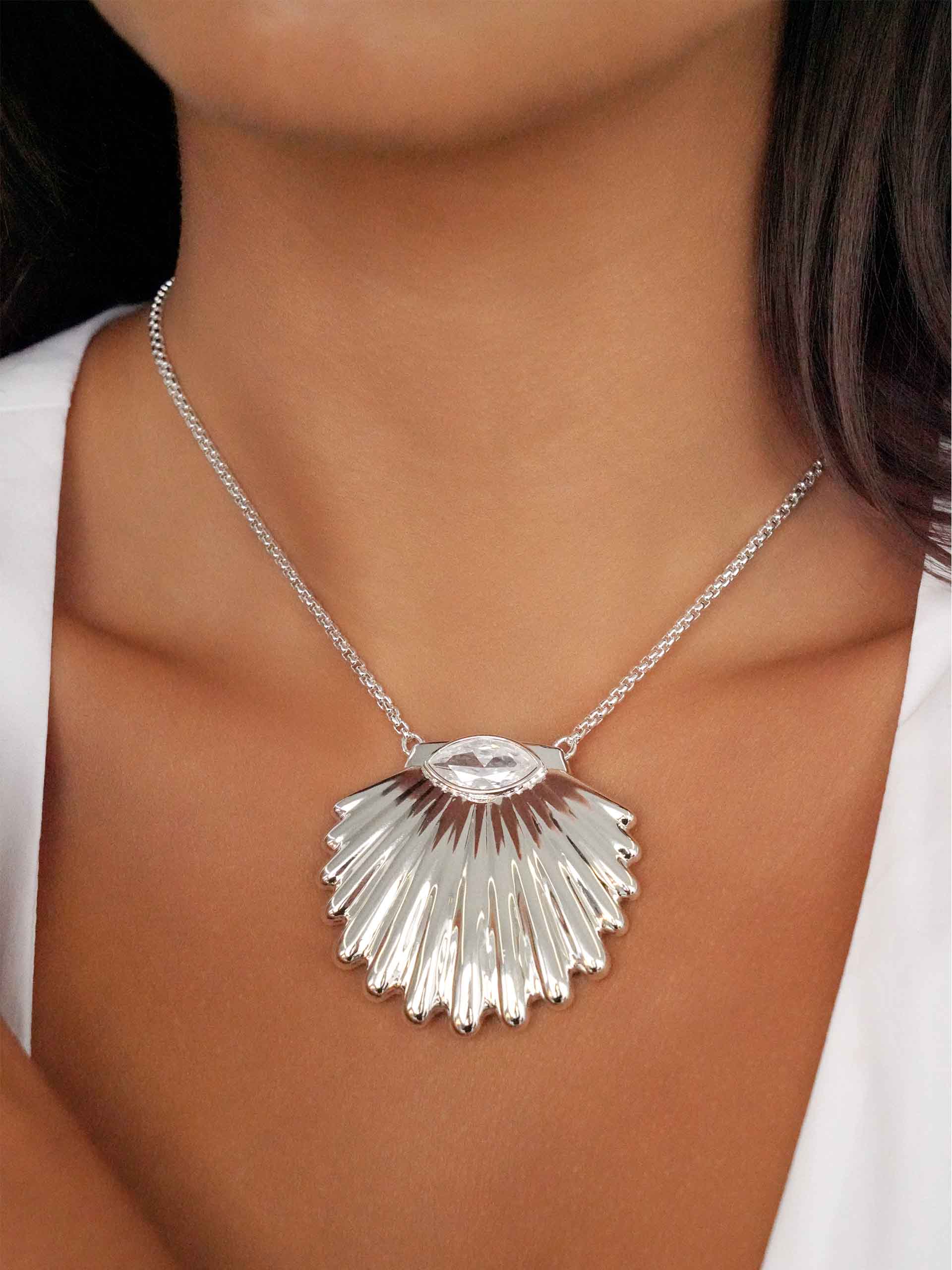 Scallop Crystal Necklace