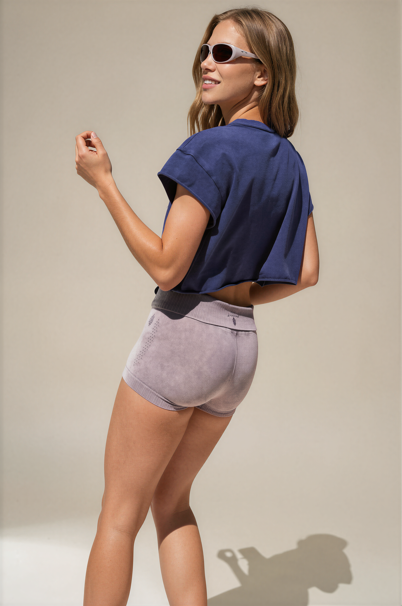 Hot Shot Cropped Tee True Navy