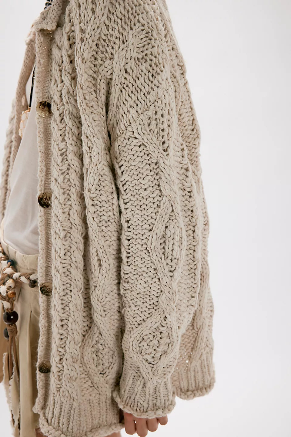 Opal Knit Cardigan Tea