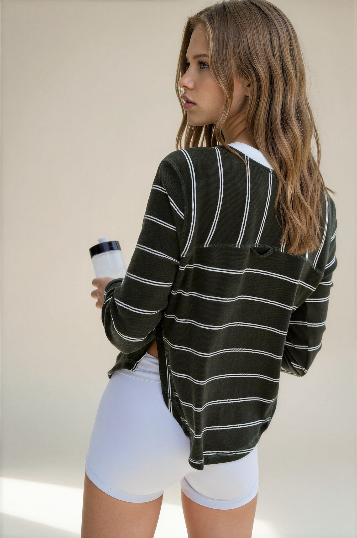 FP Movement Cool Down Striped Crew Top Ivy Combo