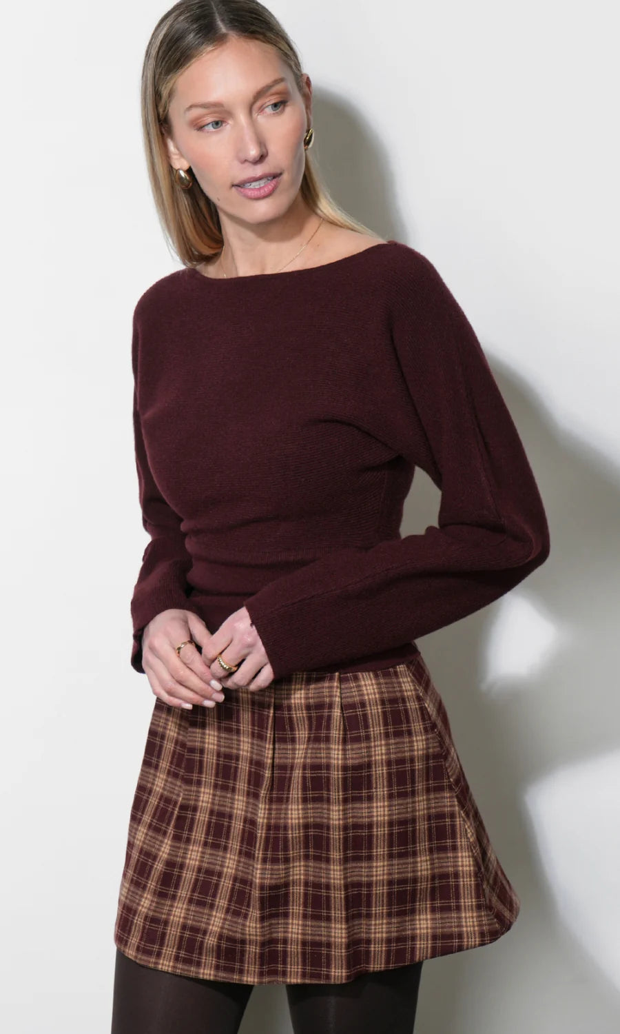 Geylin Miller Side Cinched Dolman Sweater