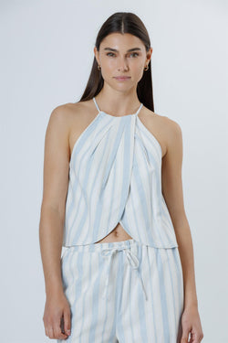 Santorini Striped Halter Top