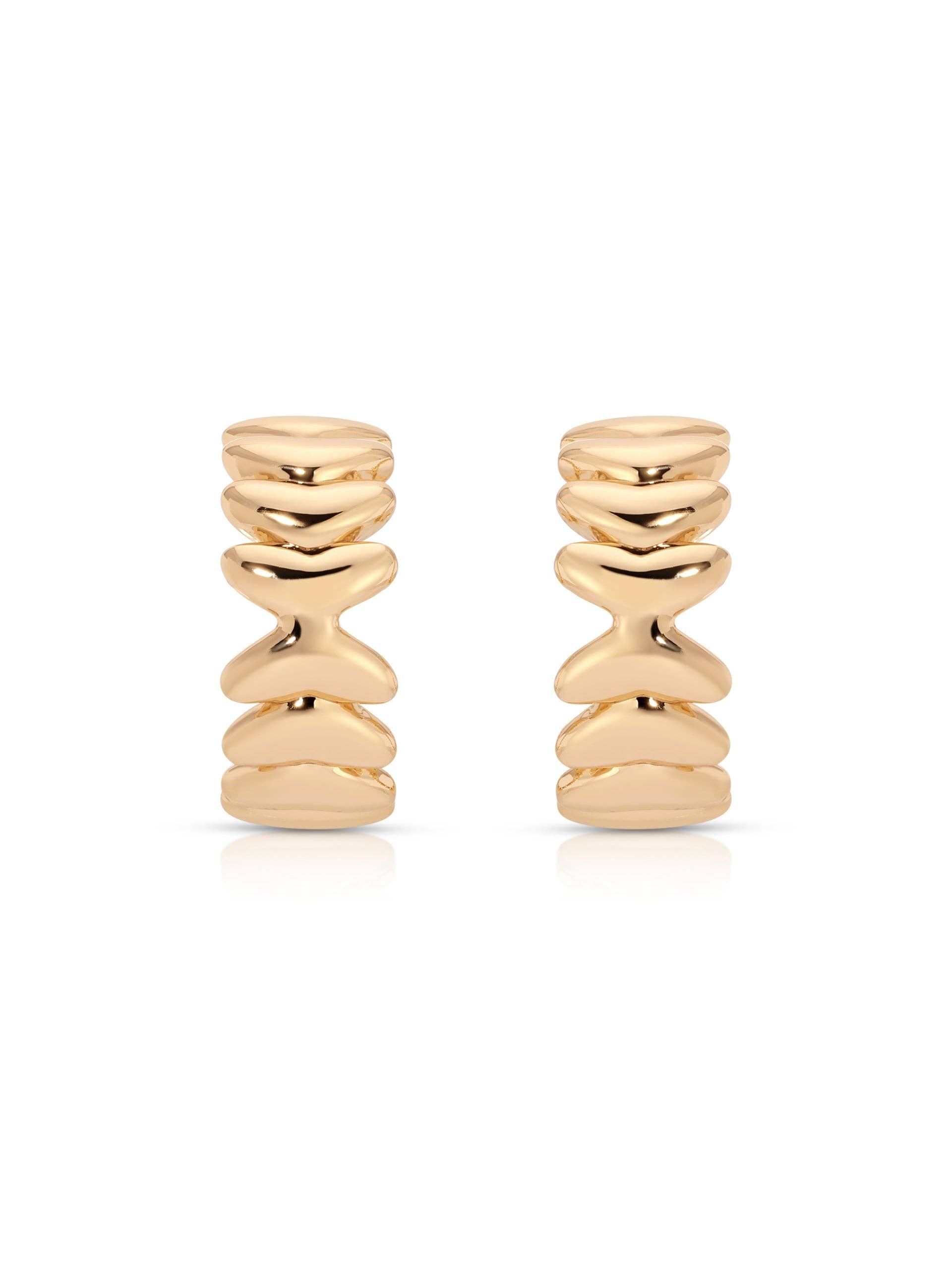 Small Metal Moderna Hoops