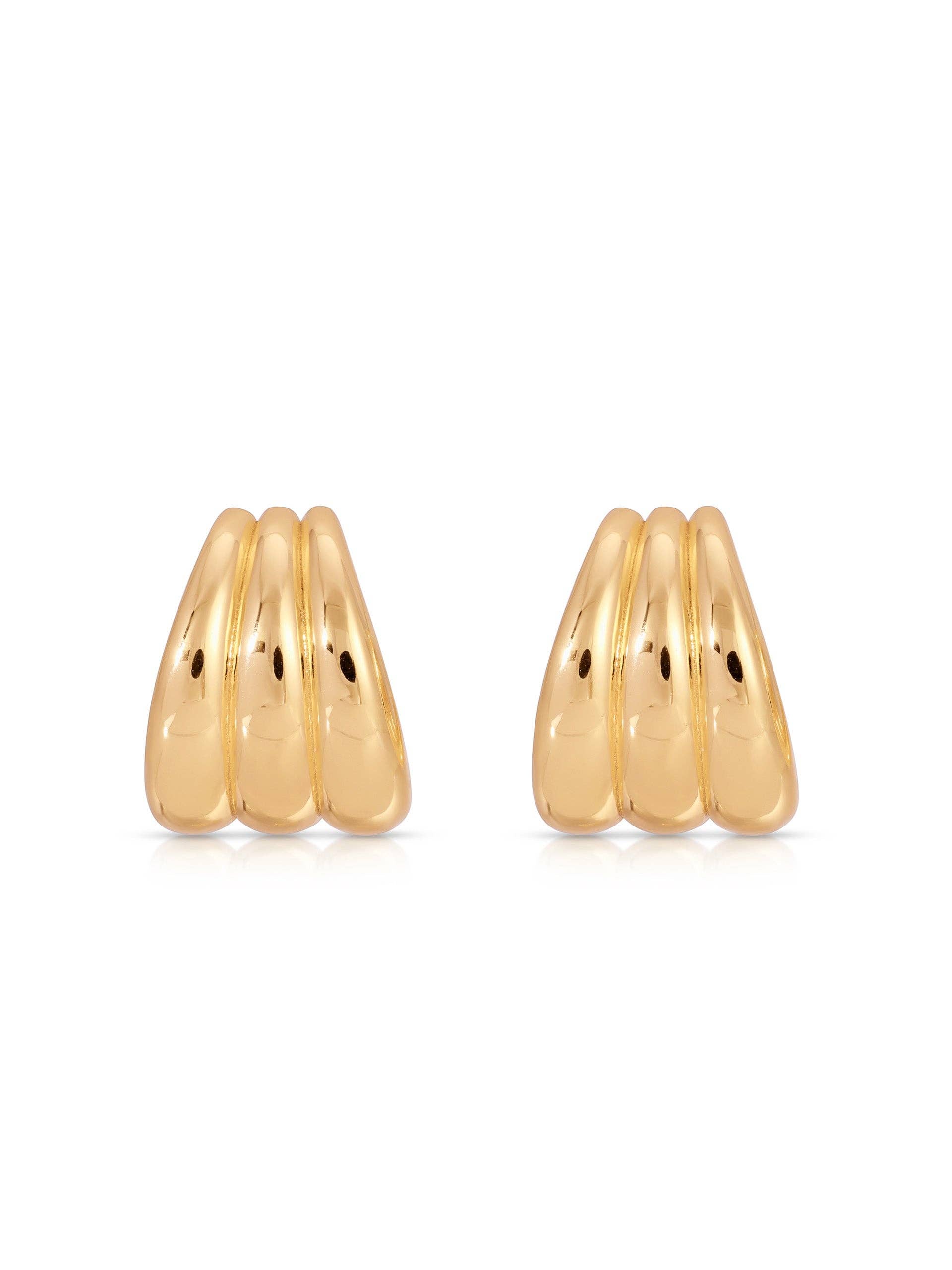 Triple Ribbed Hoops