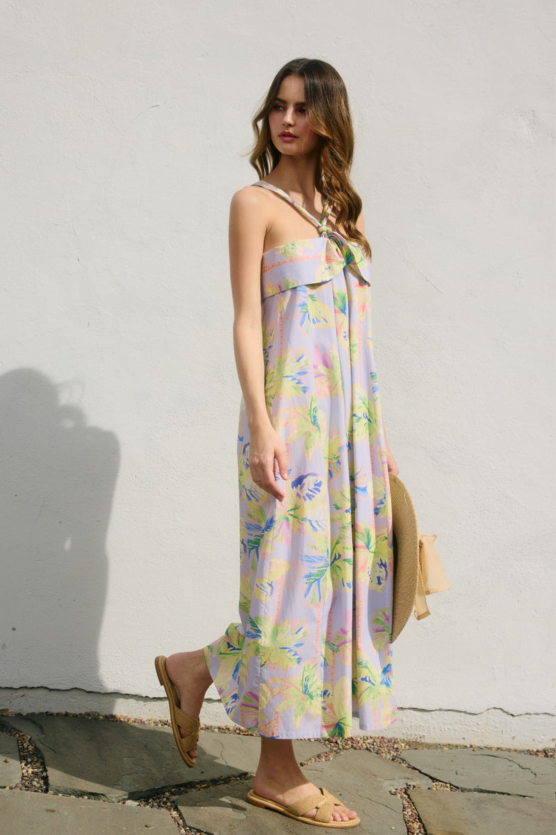 Baha Blues Palm Tree Maxi Dress
