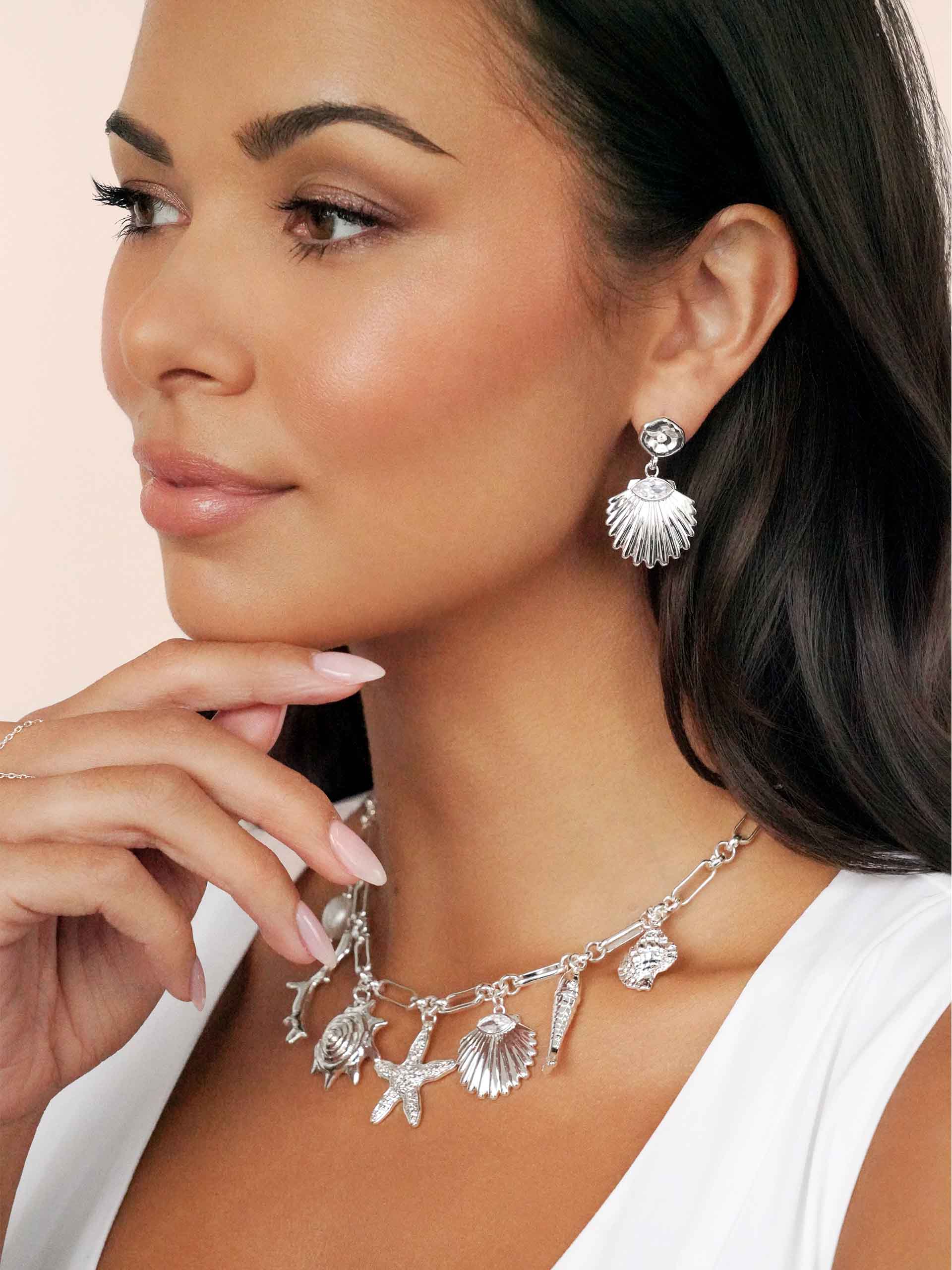 Santorini Shell Drop Earrings