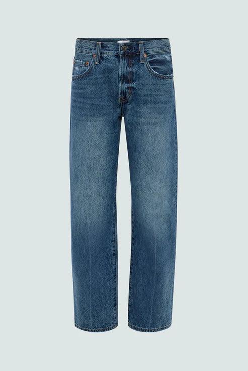 Pistola Lexi Mid Rise Bowed Straight Jeans Artisan