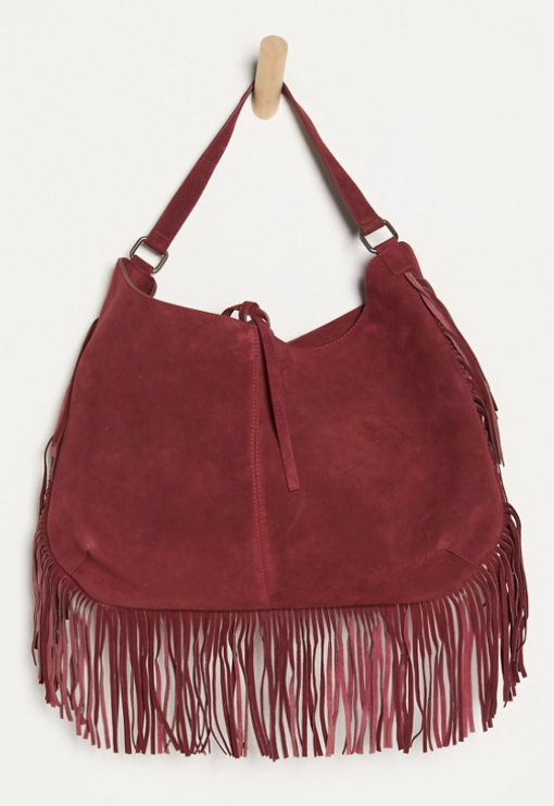 Finn Fringe Shoulder Bag Chilled Merlot