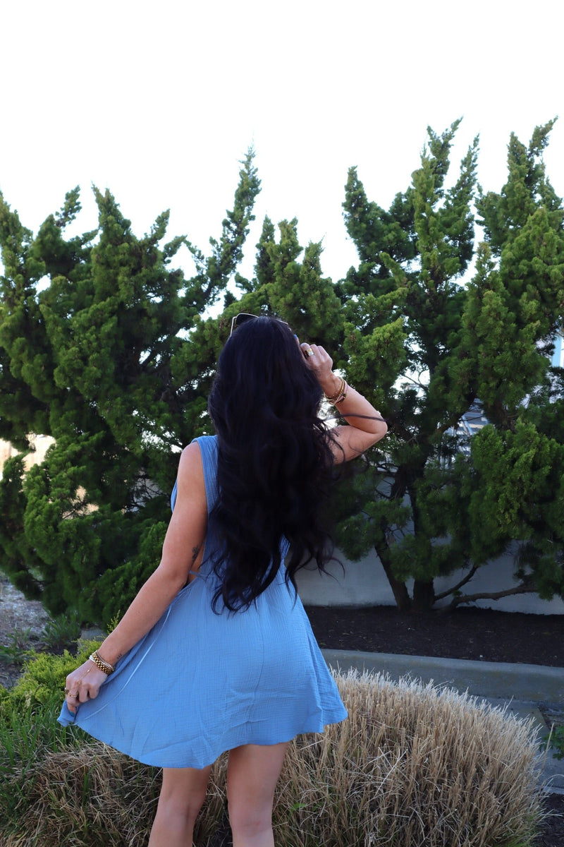 FINAL SALE Sardinia Dress | Blue