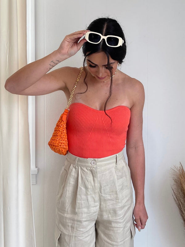 FINAL SALE Sweetheart Rib Knit Tube Top