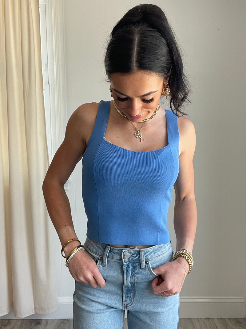 FINAL SALE Santorini Knit Tank Top