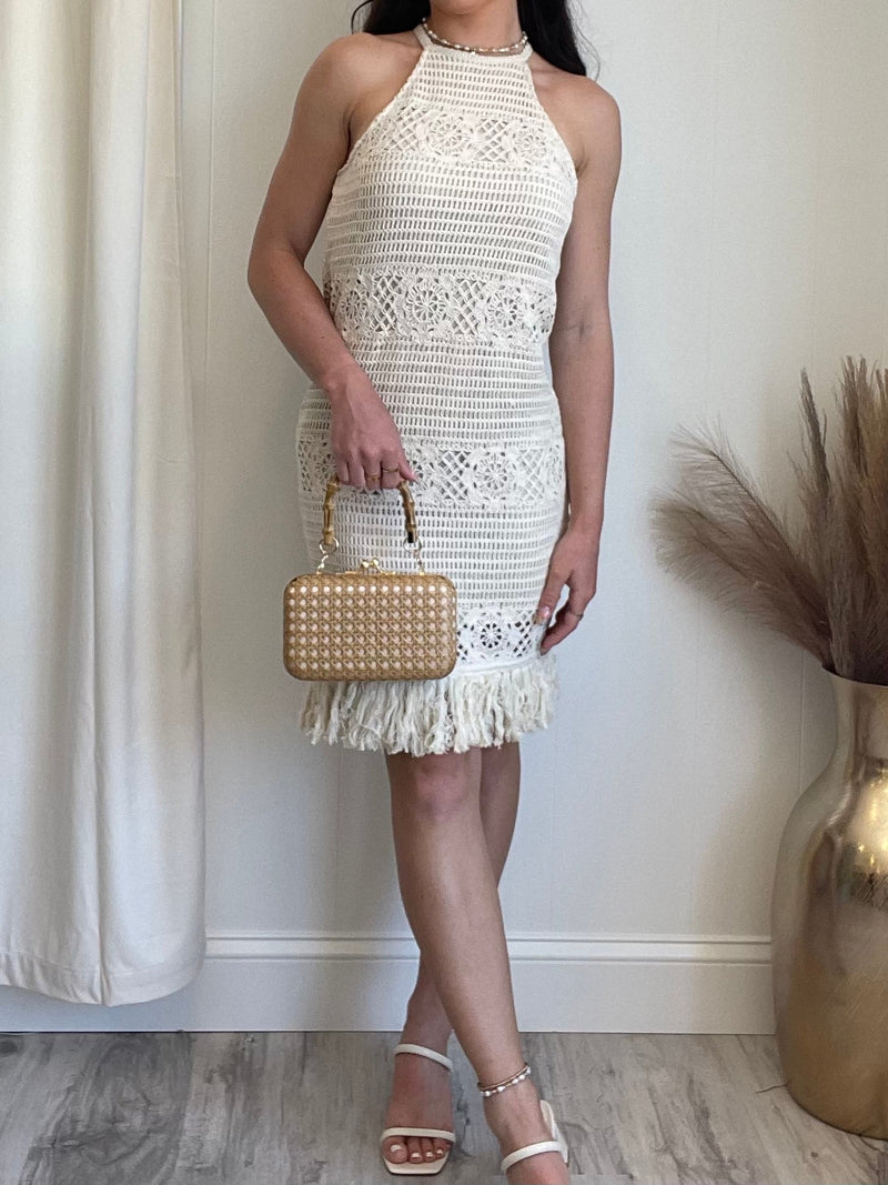 Stevie Crochet Midi Dress FINAL SALE