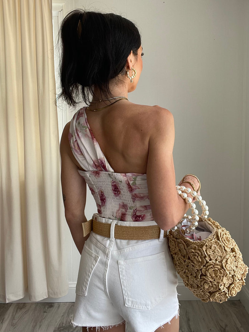 FINAL SALE Sophia Floral One Shoulder Top