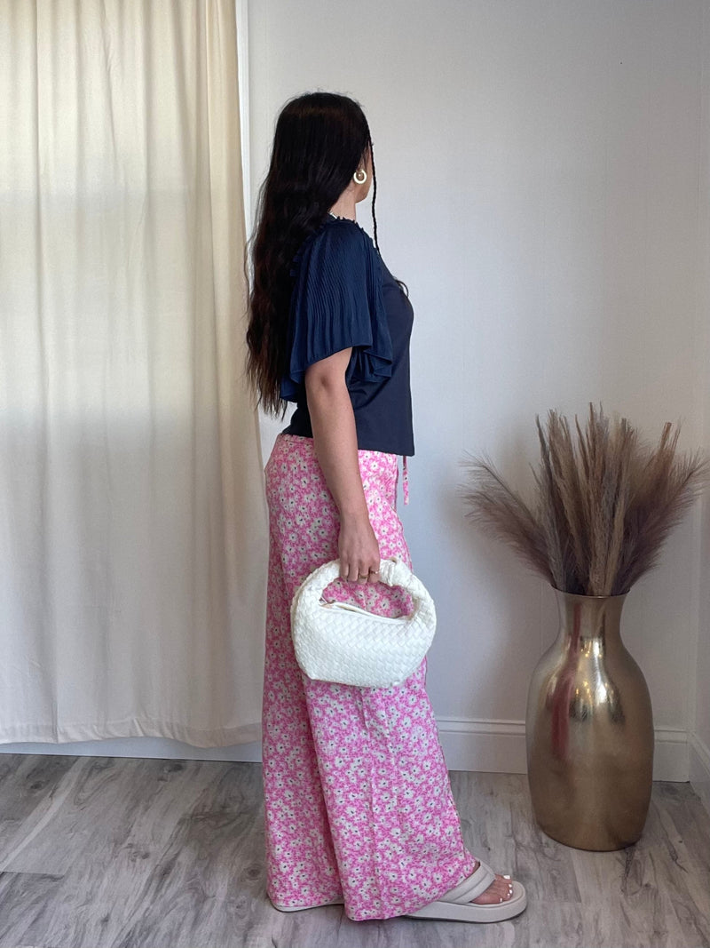 Brittany Floral Wide Leg Pants | Pink