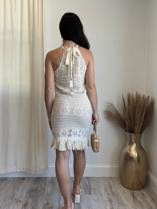 Stevie Crochet Midi Dress FINAL SALE