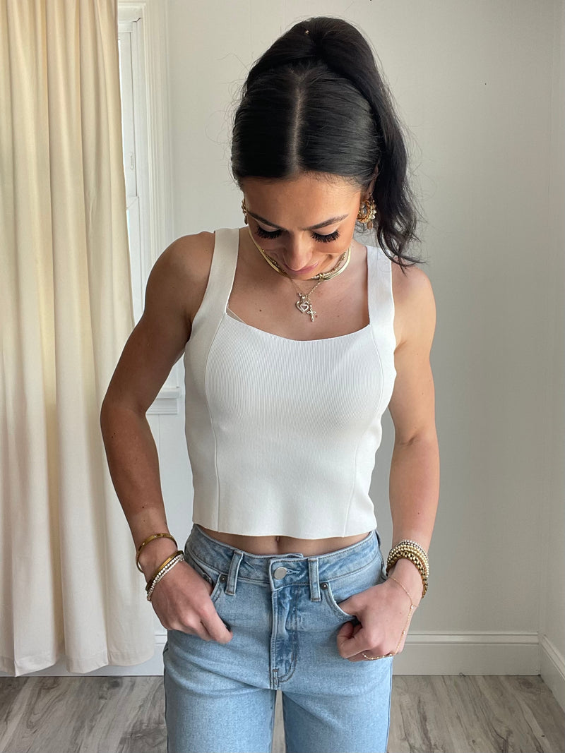 FINAL SALE Santorini Knit Tank Top