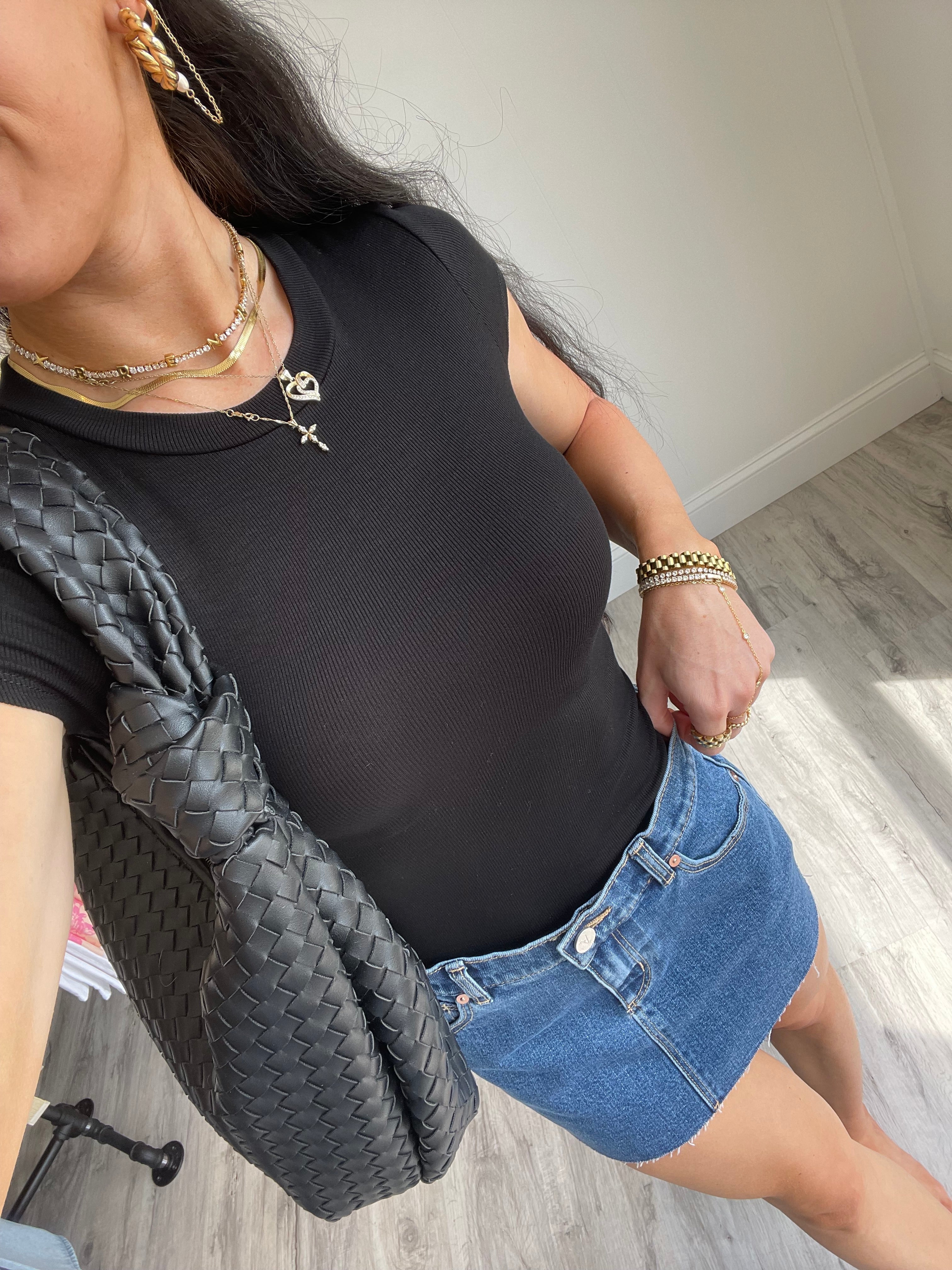 Mercedes Basic Rib Knit Tee