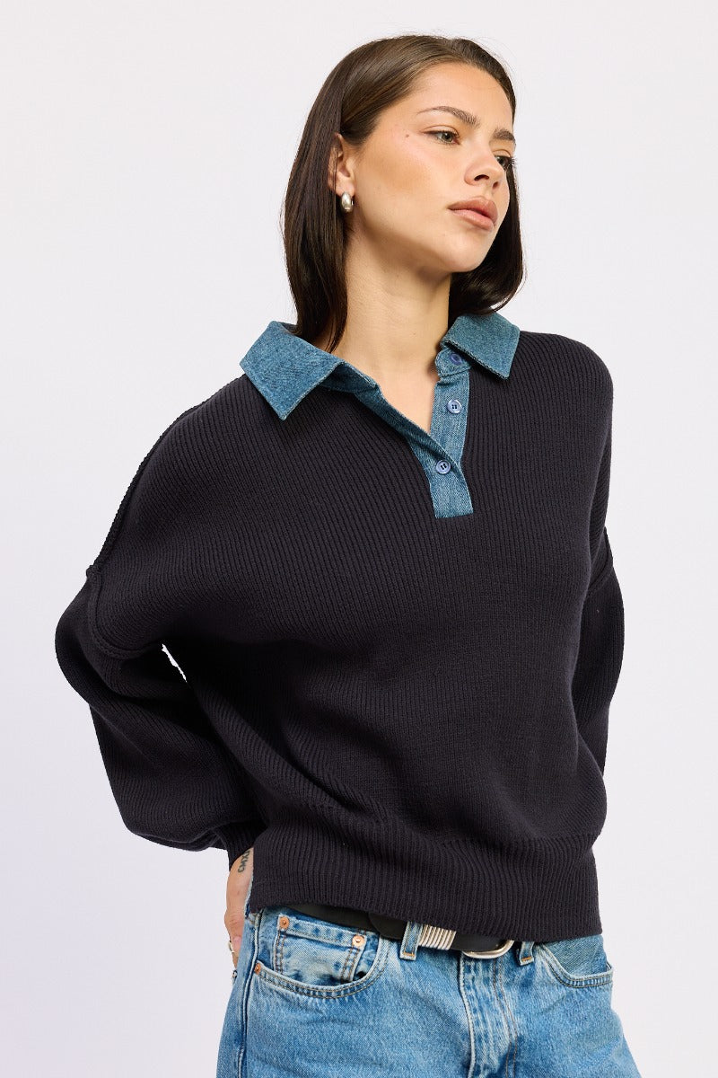 Freddie Navy Sweater