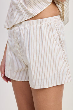 Blair Striped Boxer Shorts | Brown Stripe