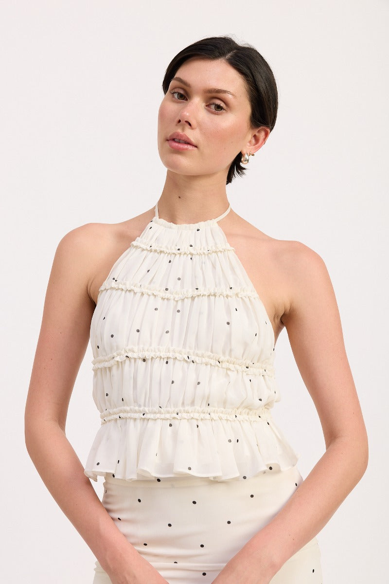 Rowyn Polka Dot Halter Top