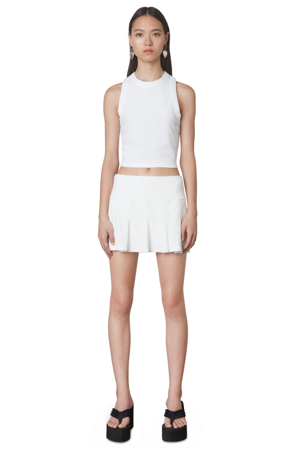 Addie Rae Pleated Skort | White FINAL SALE