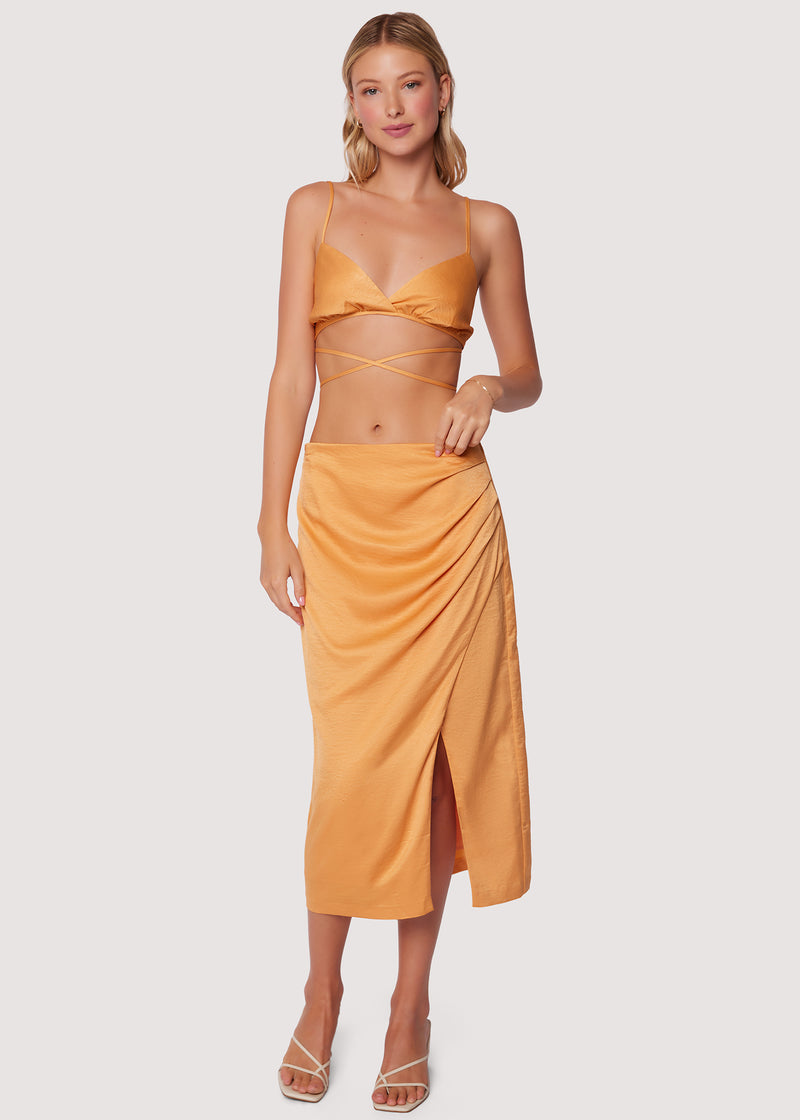 Lost + Wander | Apricot Sunset Satin Bralette FINAL SALE