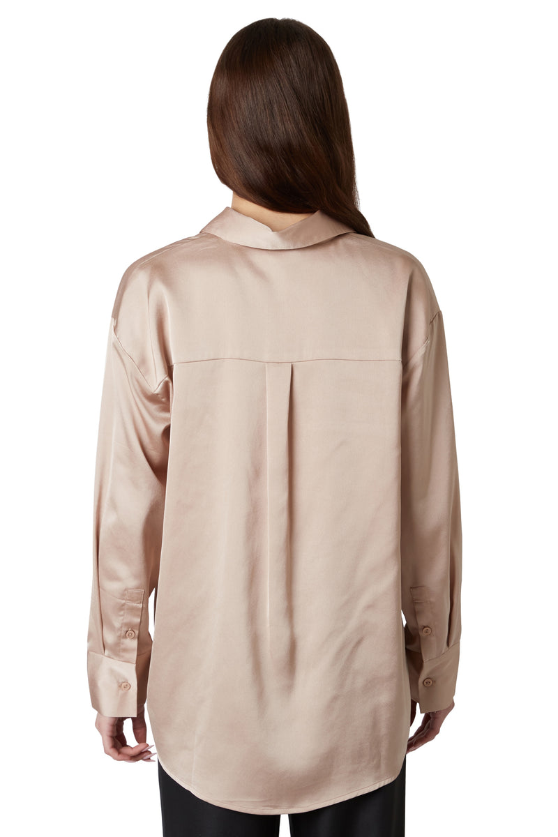 Selena Satin Button Down Shirt | FINAL SALE