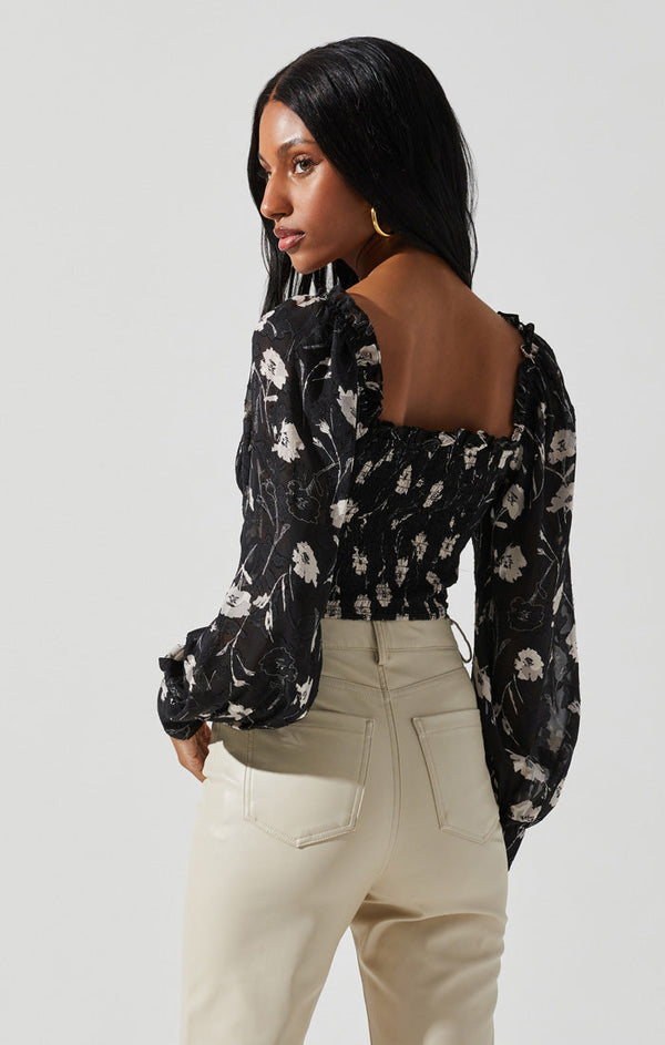 ASTR the Label | Amber Top | Black Cream FINAL SALE