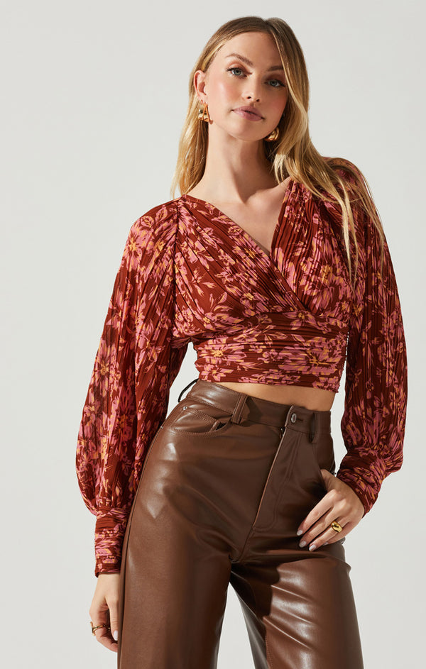 ASTR the Label | Pernilla Top | Rust Floral FINAL SALE