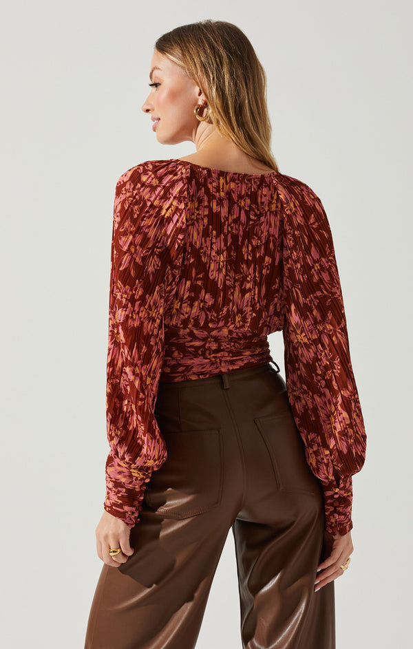 ASTR the Label | Pernilla Top | Rust Floral FINAL SALE