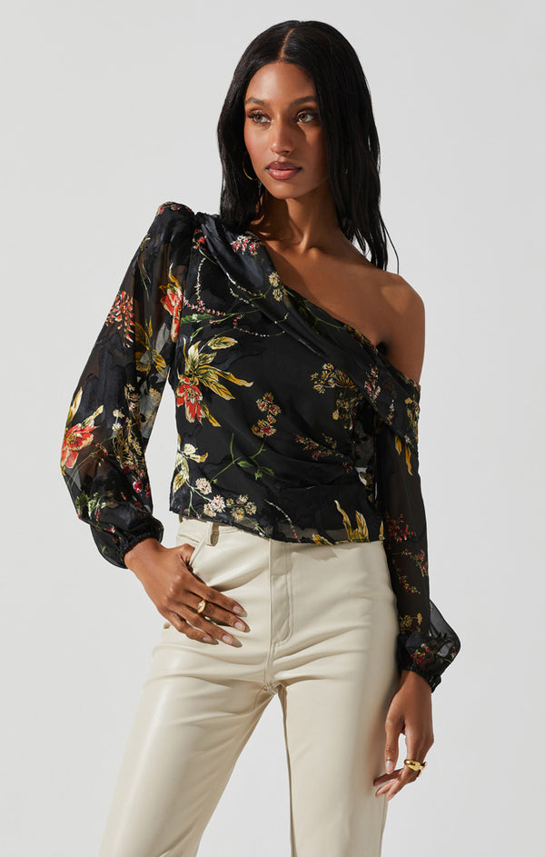 ASTR the Label | Reign Top | Black Orange Floral