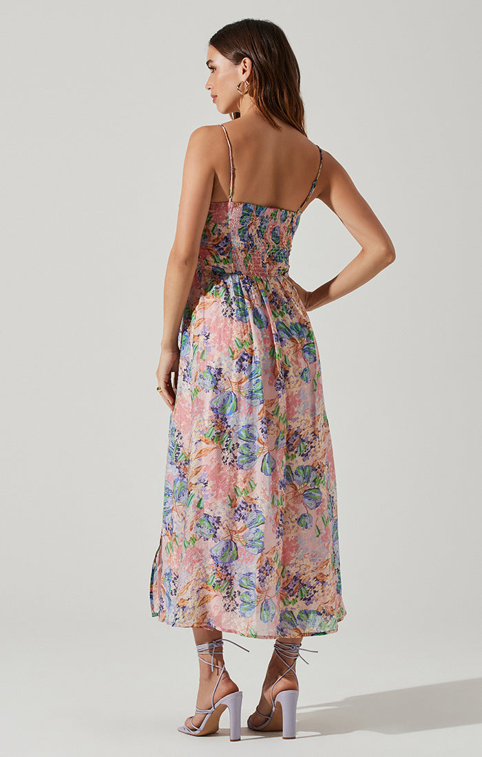 FINAL SALE ASTR the Label | Emine Dress | Pink Blue Floral