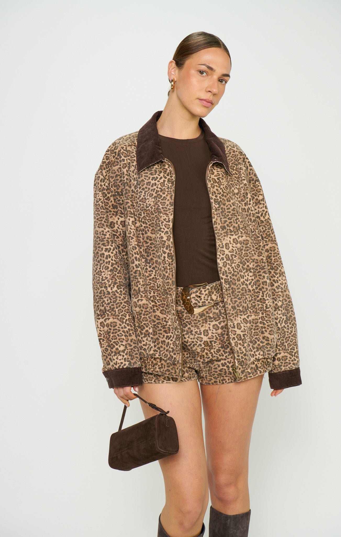 Show me Your Mumu Carter Leopard Bomber Jacket