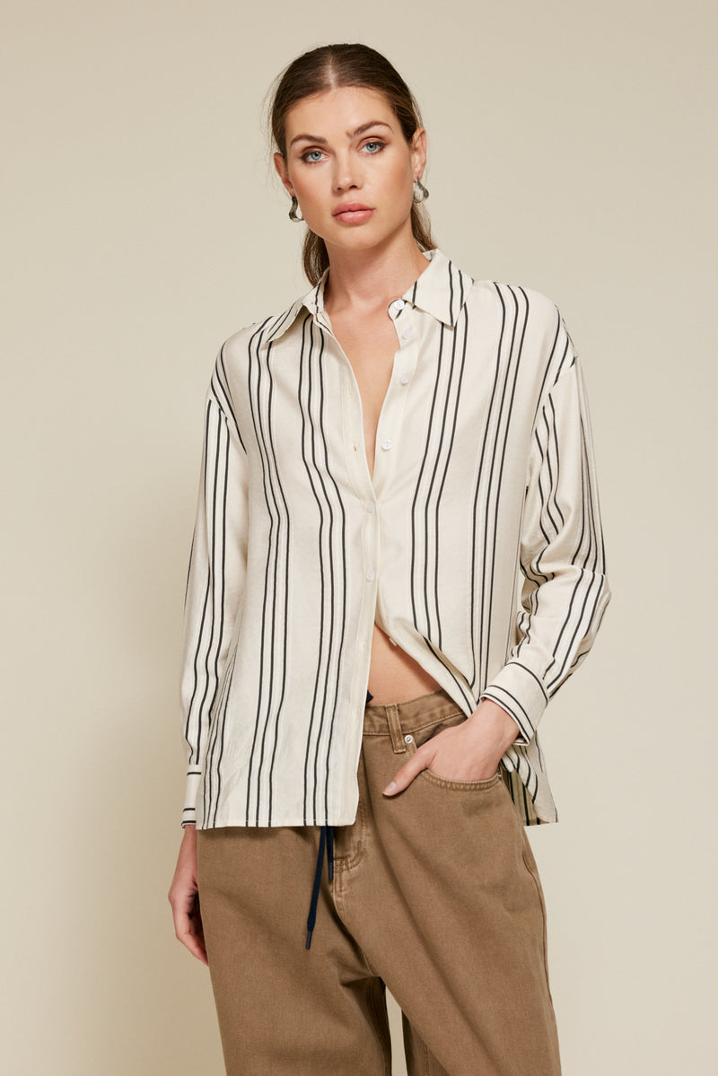 Line & Dot | Freddie Striped Button Down Shirt