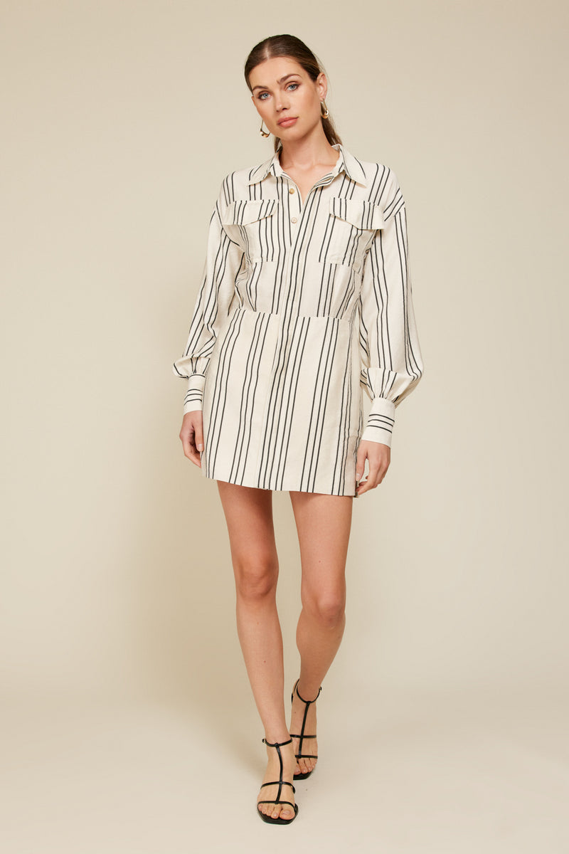 Line & Dot | Freddie Striped Mini Dress