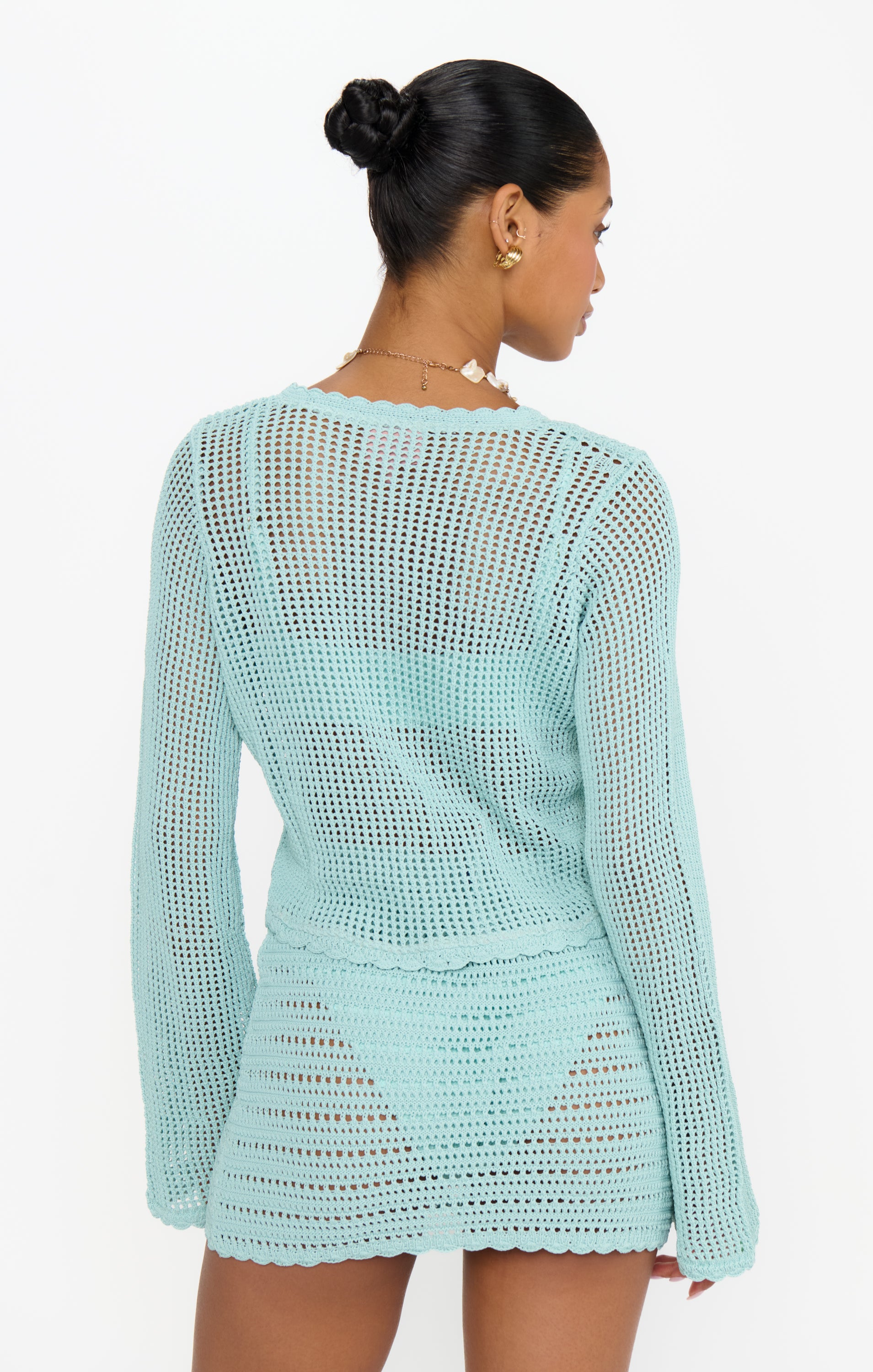 Offshore Jelly Mint Crochet Skirt