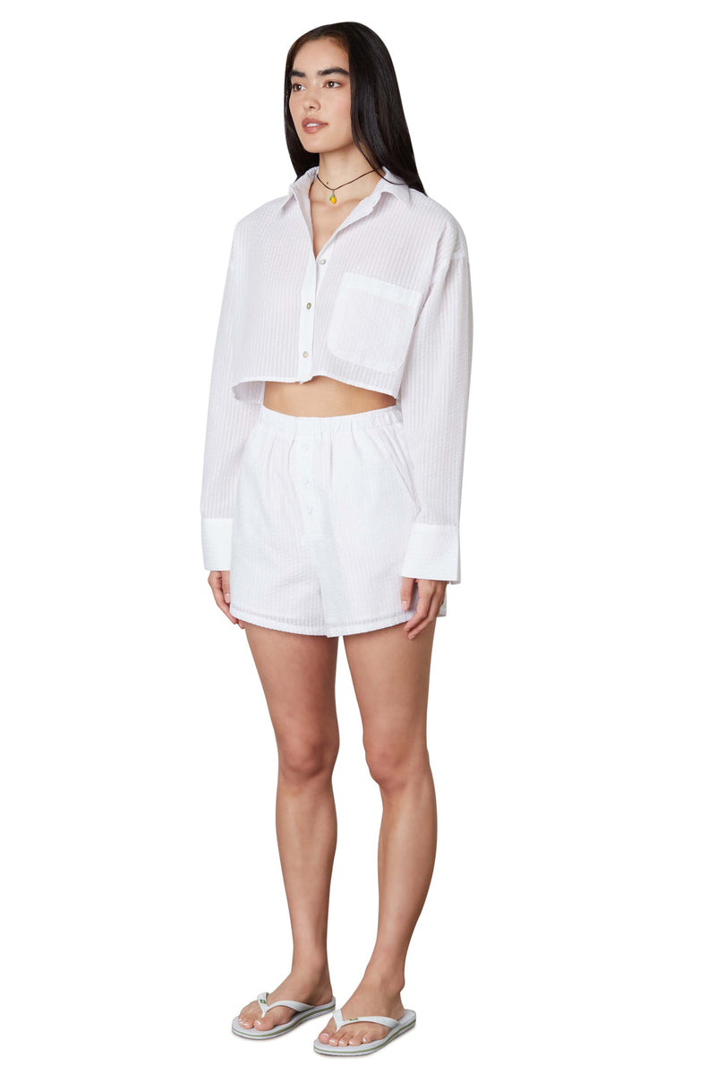 FINAL SALE Vernon Seersucker Shorts | White