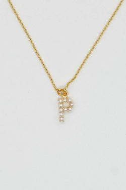 Brenda Grands Jewelry | P Dainty Love Pearl Initial