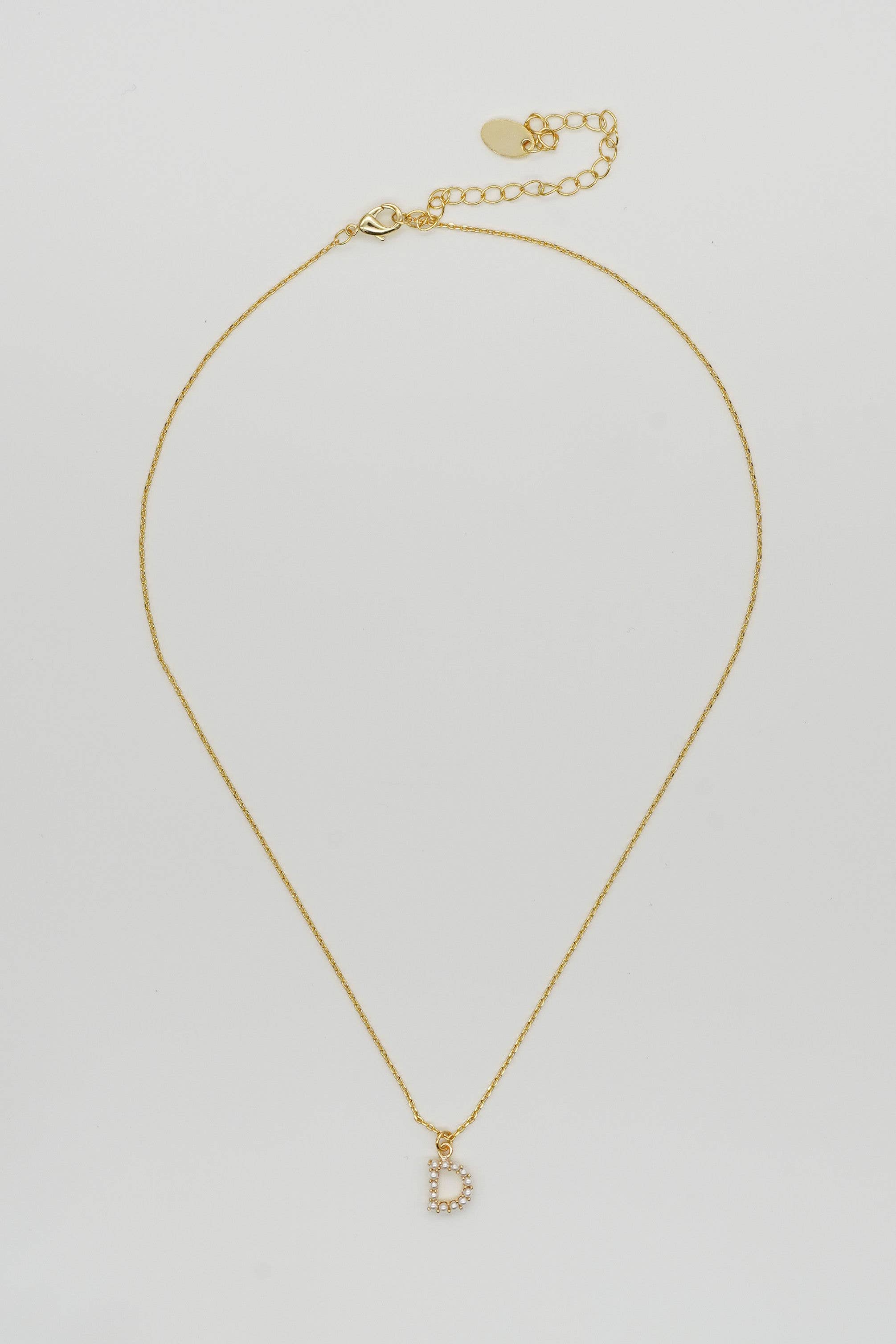D Dainty Love Pearl Initial