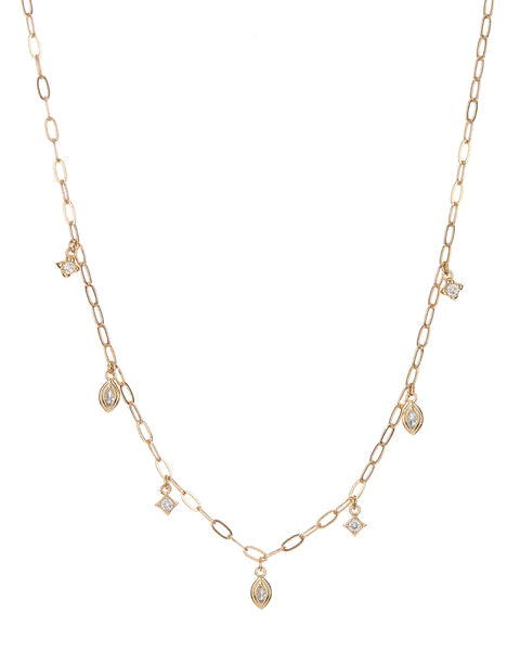 Bezel Charm Shaker Necklace | LUV AJ