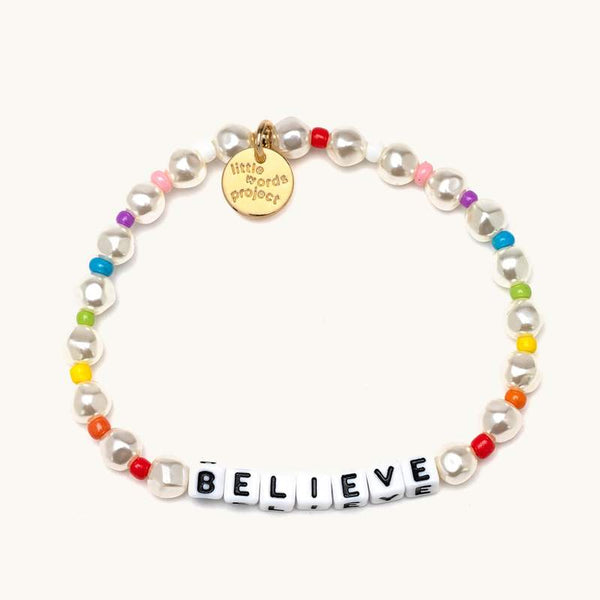 Believe Pearl Bracelet | Little Words Project