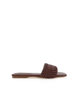 Billini | Feva Woven Slides Sandals | Chocolate FINAL SALE