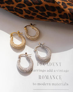 Pave Mini Martina Hoops | LUV AJ