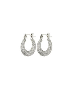 Pave Mini Martina Hoops | LUV AJ