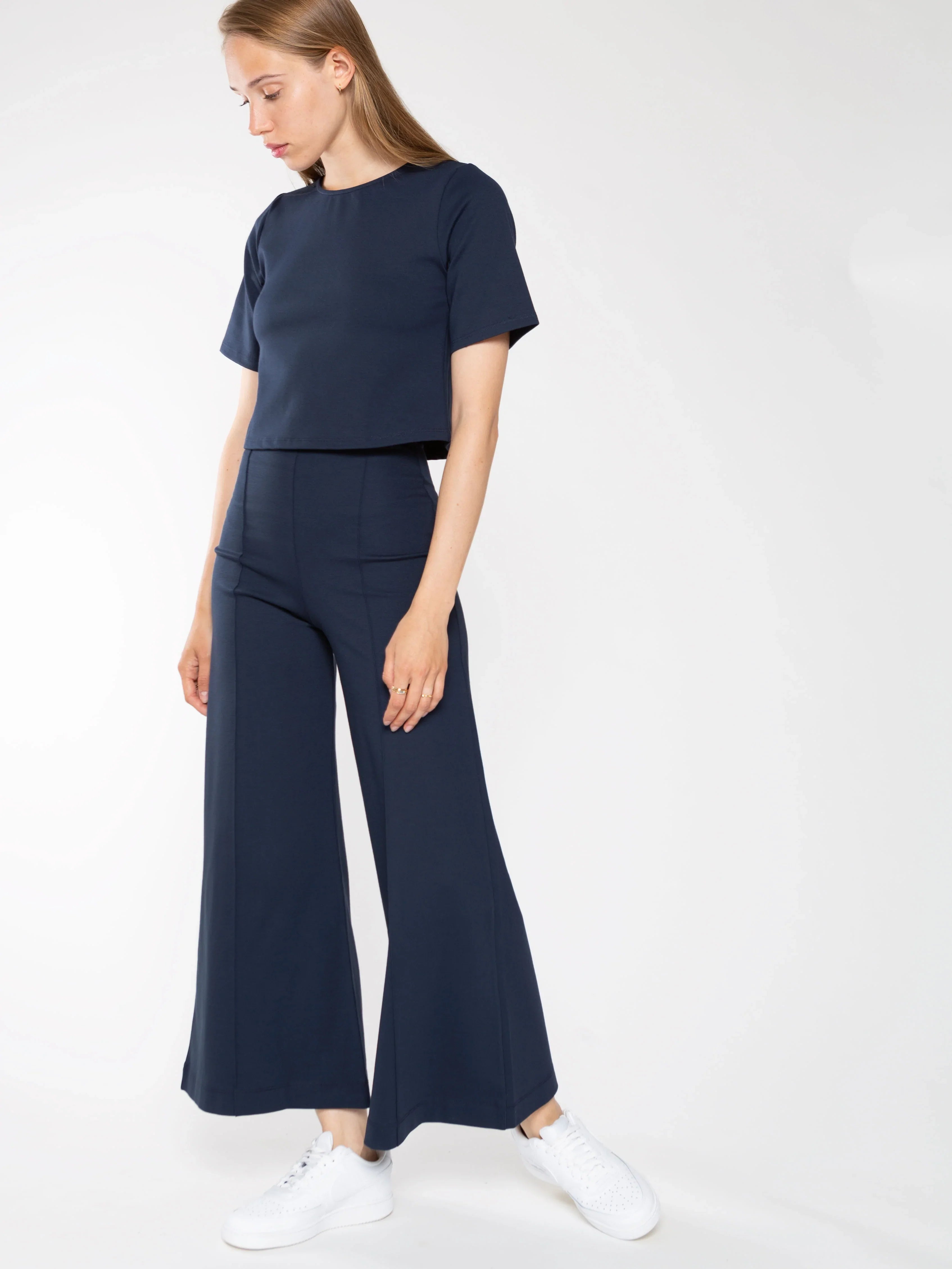 Ponte Knit Pants Ankle Edit