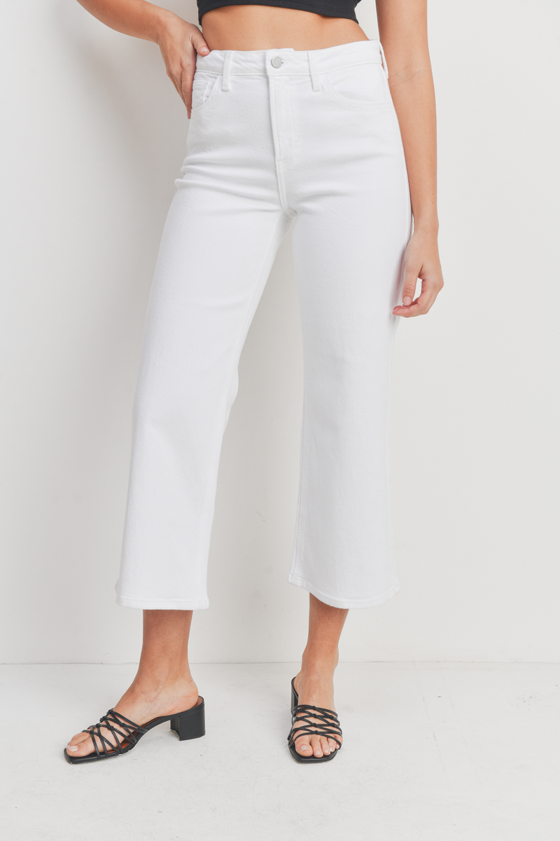 FINAL SALE Gemma High Rise Wide Leg Jeans | White