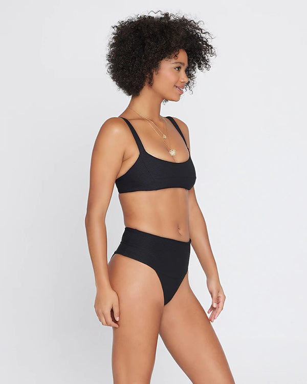 L*Space | Eco Chic Repreve Jess Bikini Top | Black FINAL SALE